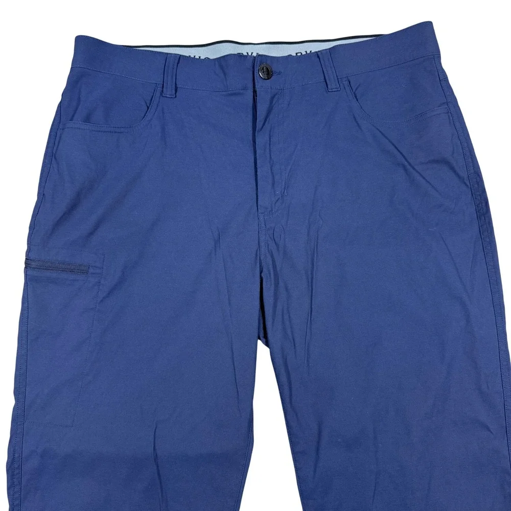 Orvis Men's Performance Pants‎ 38x30 Blue Stretch Water Repellent Travel Golf
